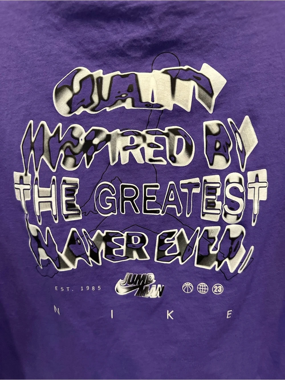 Jump man tee in purple sz XL